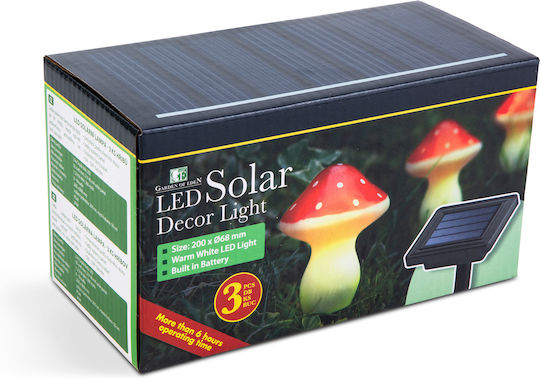 Alista Home Set 3 Lampi Solare Alb Cald cu Fotocelul IP44 6.8x6.8cm