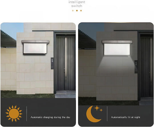 Alista Home Lumină Solară de Perete 18W 150lm Alb Rece cu Senzor de Mișcare IP65 13.5x8x7.5cm