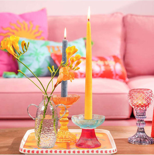 SteweHome Decorative Multicolour Glass Vase
