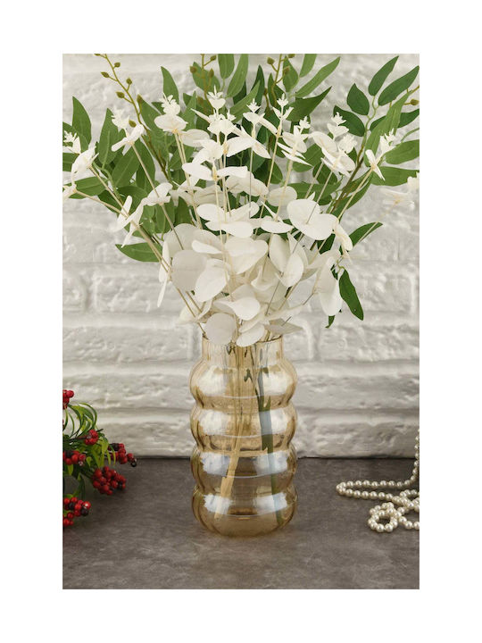 SteweHome SteweHome Dekorative Vase Glas Gelbe Y19cm