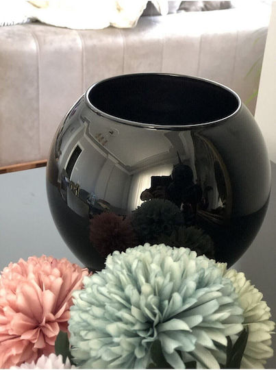 SteweHome Glass Black Vase