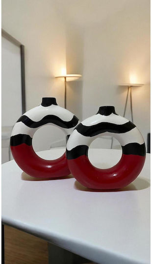 SteweHome Σετ Βάζα Κεραμικά Μπεζ 17xΥ19cm 2τμχ