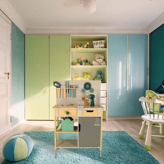 ikonka Kids Wooden Workbench for 3+ Years