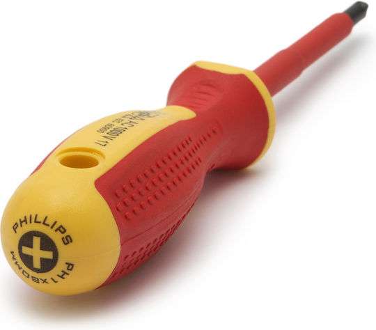 Ph1 Insulated Screwdriver 1000v Magnetic Tip 80 Mm Shaft
