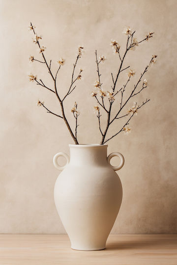 SteweHome Vază Ceramică Bej Y27cm