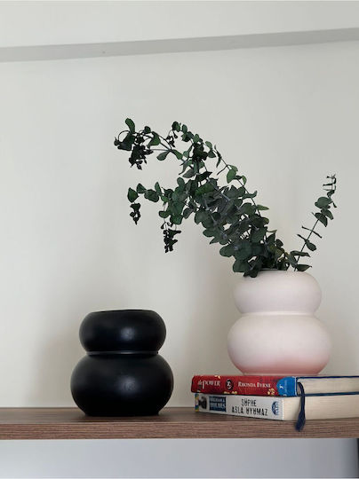 SteweHome Set Vaze Decorative Ceramice Negre 2 Bucăți