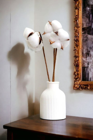 SteweHome Decorative White Concrete Vase