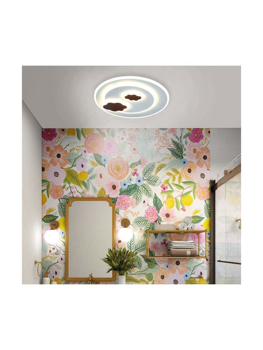 Alista Home Μονόφωτο Παιδικό Φωτιστικό Πλαφονιέρα 22W με Υποδοχή E27 Λευκή