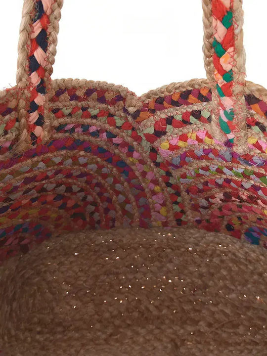 Ble Resort Collection Wicker Beach Bag Multicolour