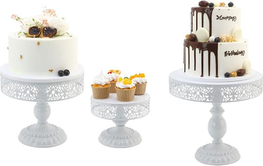 Cake Land Τουρτιέρα με Πόδι Λευκή