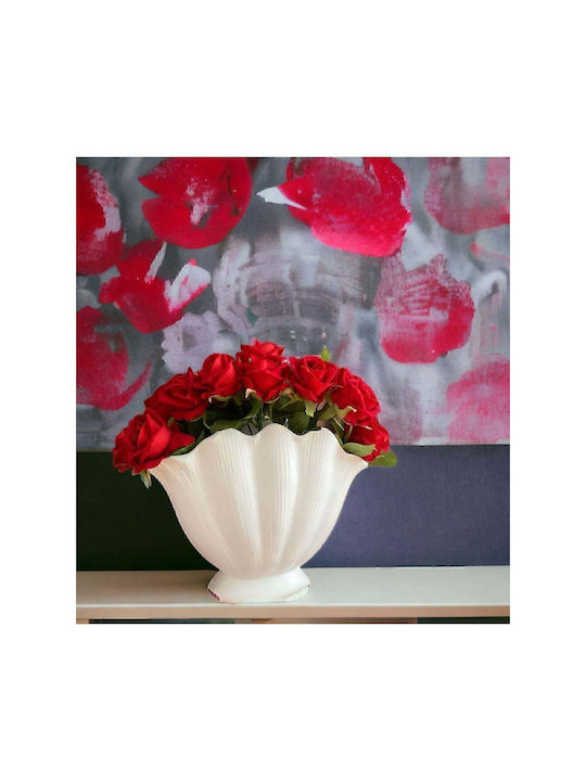 SteweHome Διακοσμητικό Βάζο Μπεζ 24x11xΥ30cm