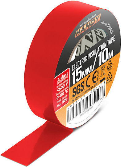 Alista Home Isolierband 15mm x 10m 5 Stück Rot