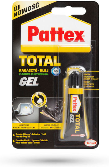 Pattex Total Gel Adeziv Universal 8g Extra Puternic Transparent Rezistent la Apă Uv și Temperatură