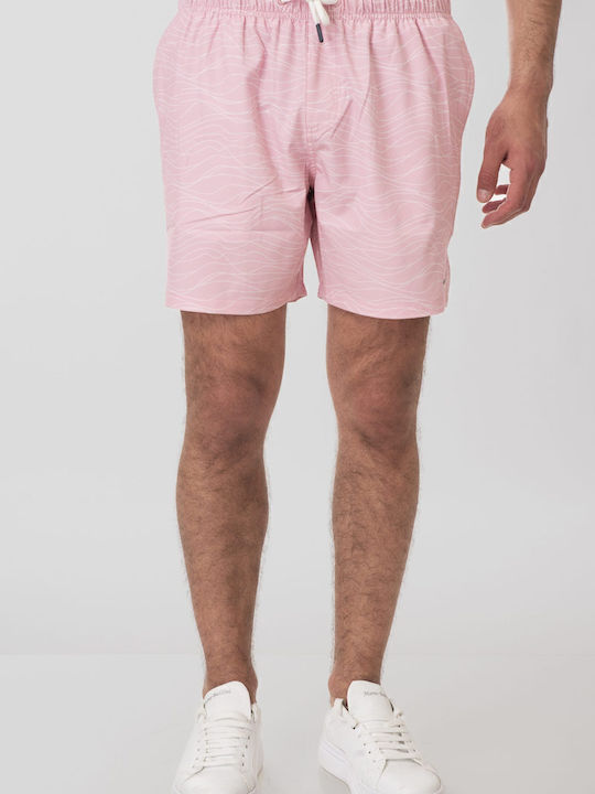 Men's Swimwear Shorts Pink with Patterns