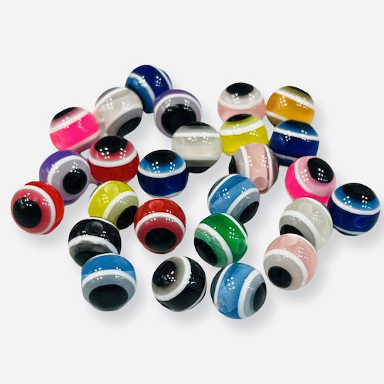 Plastic Bead Eye 8mm Multicolour Hole 1.8mm Quantity 100 Pieces 100 pcs