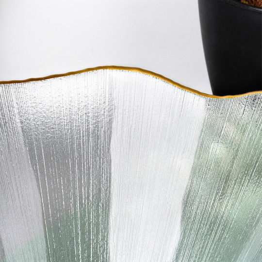 Vilde Salatschüssel Glas Gold 21x20x9cm