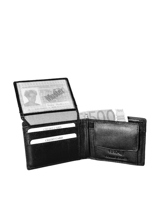 Leather Men's Wallet With RFID Black
