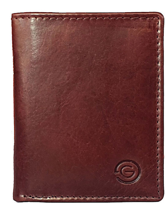 Leather Men's Wallet With RFID Brown