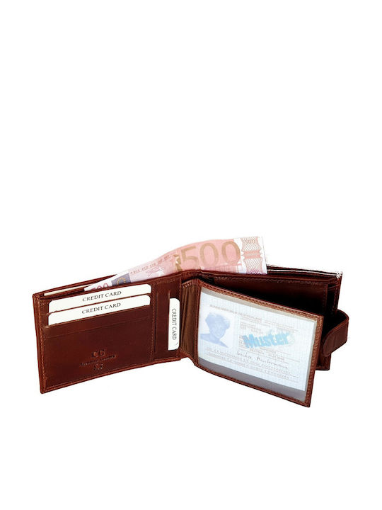 Δερμάτινο Ανδρικό Πορτοφόλι με RFID Καφέ