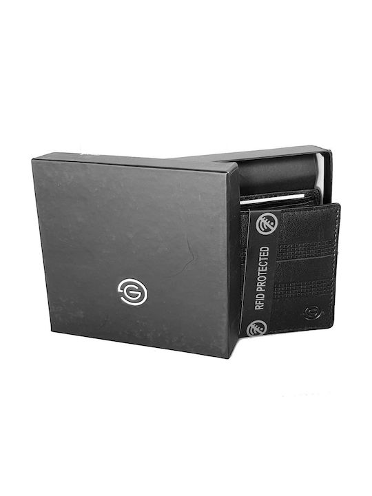 Leather Men's Wallet With RFID Black