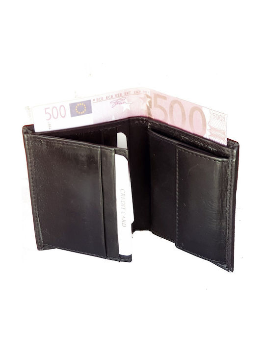 Leather Men's Wallet With RFID Black