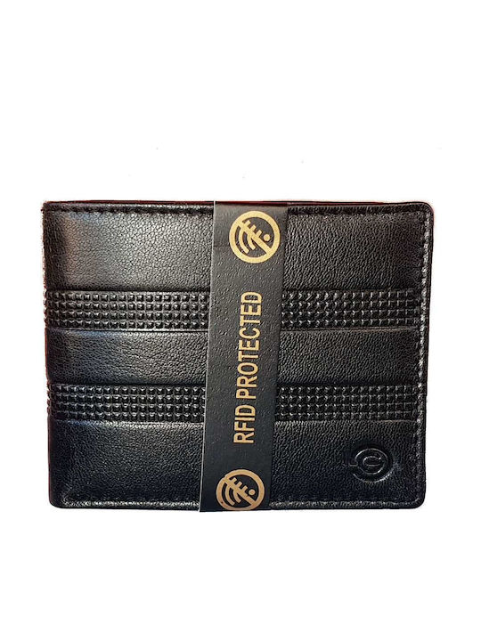 Leather Men's Wallet With RFID Black