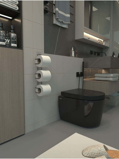 SteweHome SteweHome Badezimmerbox mit Saugnapf Metallische Schwarze