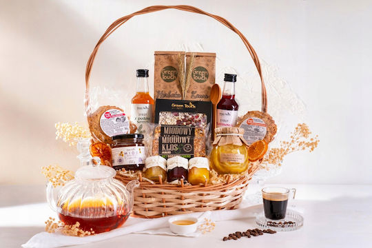 Large Gift Basket Gift Set Tea Syrups Honey Sweets Lemons