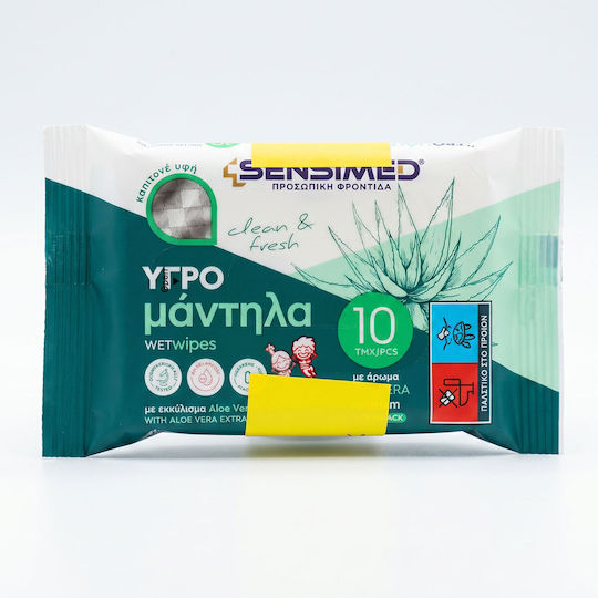 Sensimed Μωρομάντηλα 360τμχ. Aloe Vera Με Εκχύλισμα Aloe Vera & Βιταμίνη Ε