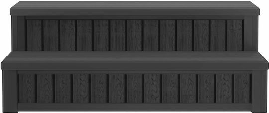 vidaXL Poolausrüstung & -teile Treppen aus Hölzern 93x57x35cm Schwarze