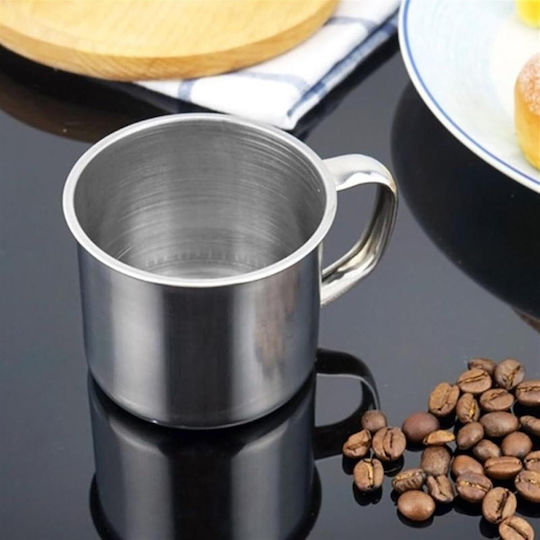 Stainless Steel Mug Handle Zola 450 Ml 9 X 9 Cm Silver