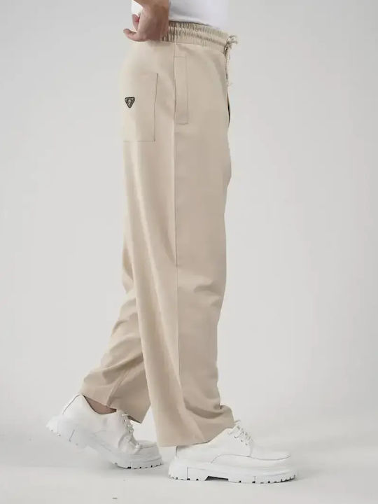 Pantaloni în Linie Baggy Bej