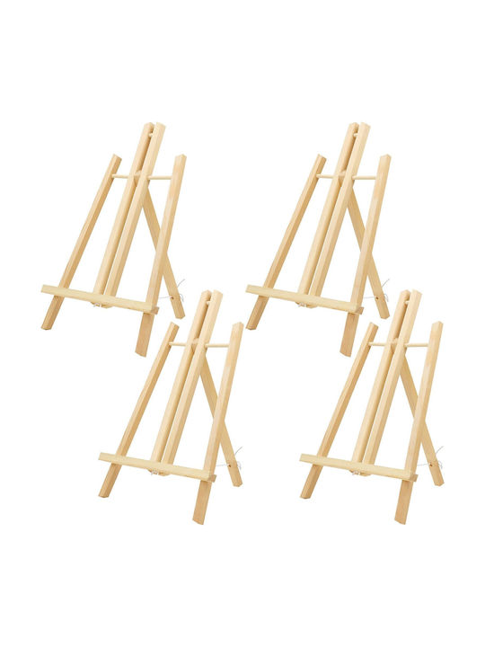 Set 4 Șevalete Din Lemn Belle Vous Înălțime 40cm Pânză 23x30cm Pliabil