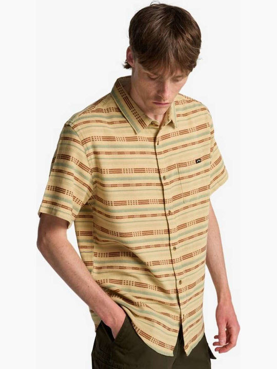 Sundays Jacquard Риза Къс Ръкав Бежова