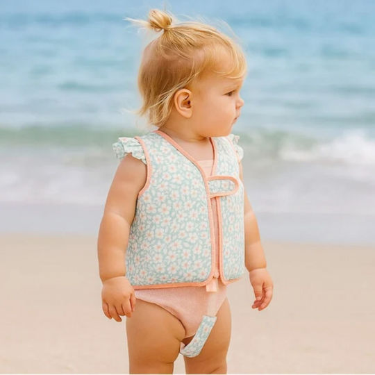 Fresk Swe-2024se1070 Essentials-green Flowers Swimming Vest Σωσίβιο Γιλέκο Κολύμβησης