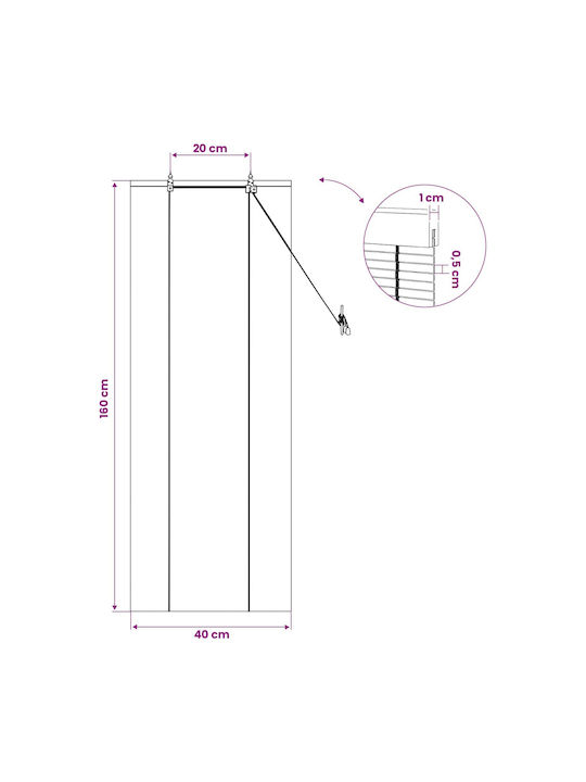 vidaXL Bamboo Blind in Beige Colour W40xH160cm