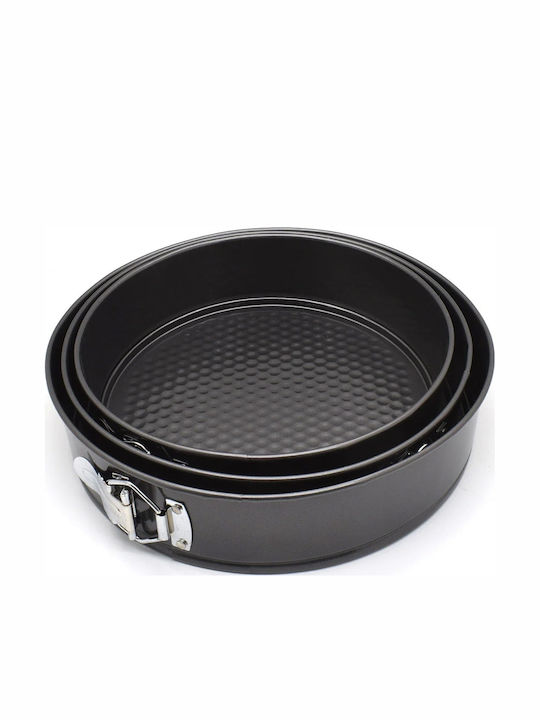 Pufo Backform Für Torte Rund Mit Abnehmbarer Boden 3x3cm 3Stücke
