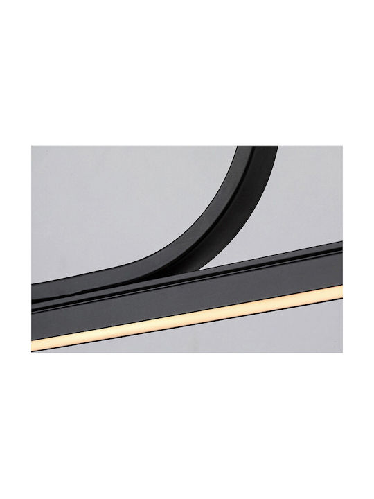 Rabalux Black LED Pendant Ceiling Light with Warm White Light 120cm