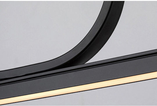 Rabalux Black LED Pendant Ceiling Light with Warm White Light 120cm