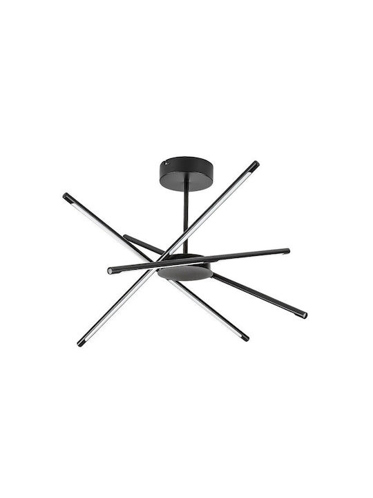 Rabalux Black Pendant Ceiling Light LED with Warm White Light 28x28cm