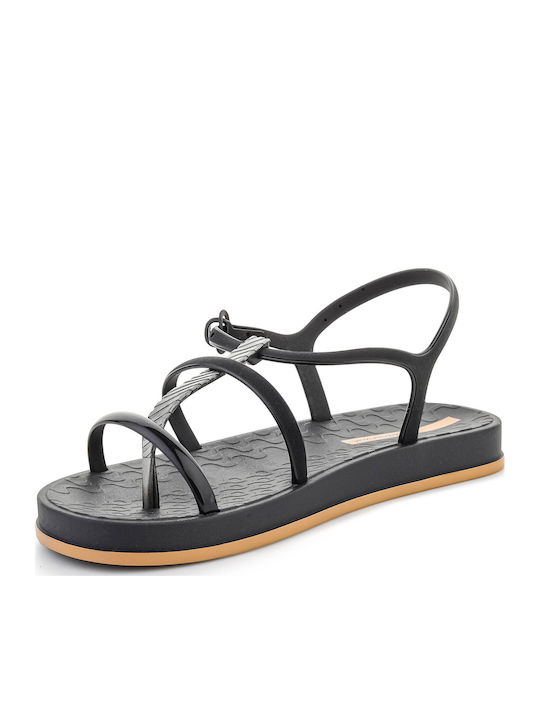 Damen-Flip-Flops - Hausschuhe in Schwarz Stil