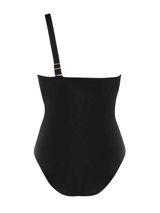 One Piece Swimsuit Push Up Black