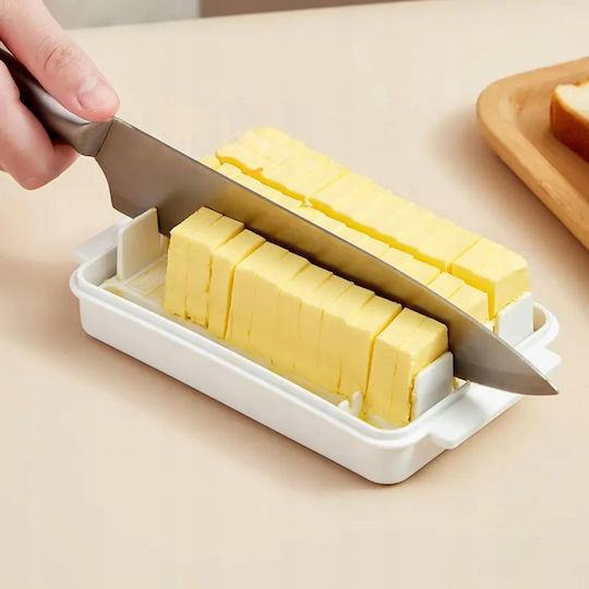 Plastic White Butter Dish