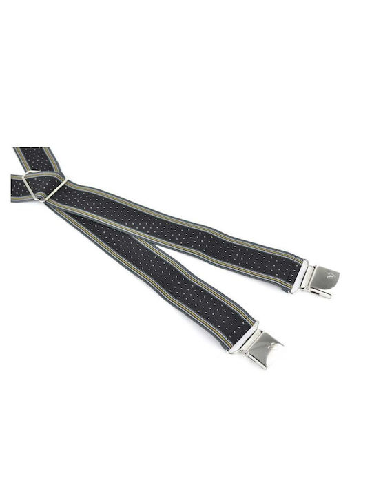 Men's Suspenders Victoria 35mm 4 Clips 63036-597c Black