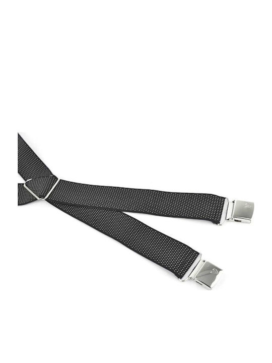 Men's Suspenders Victoria 35mm 4 Clips 63036-667f Black