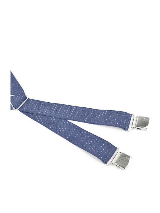 Men's Suspenders Victoria 35mm 4 Clips 63036-689a Blue