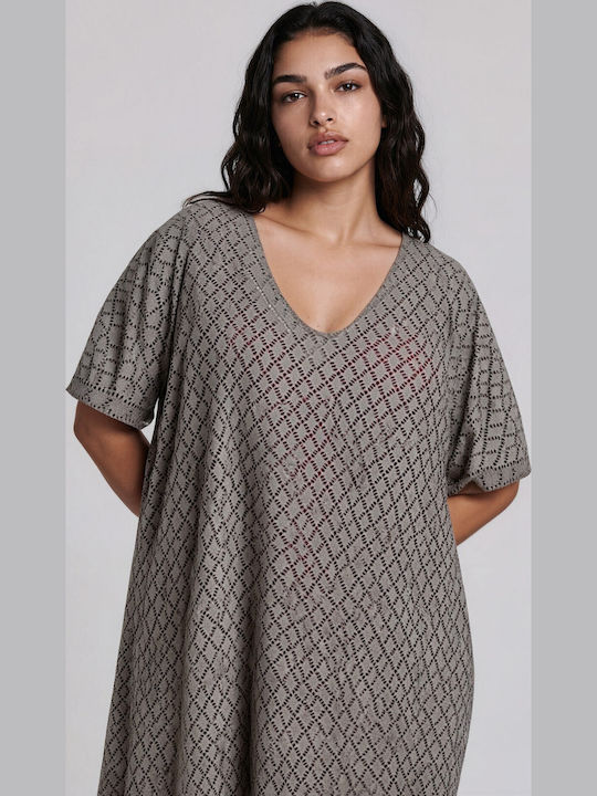 Jucita Damenbademode Kaftan Grau