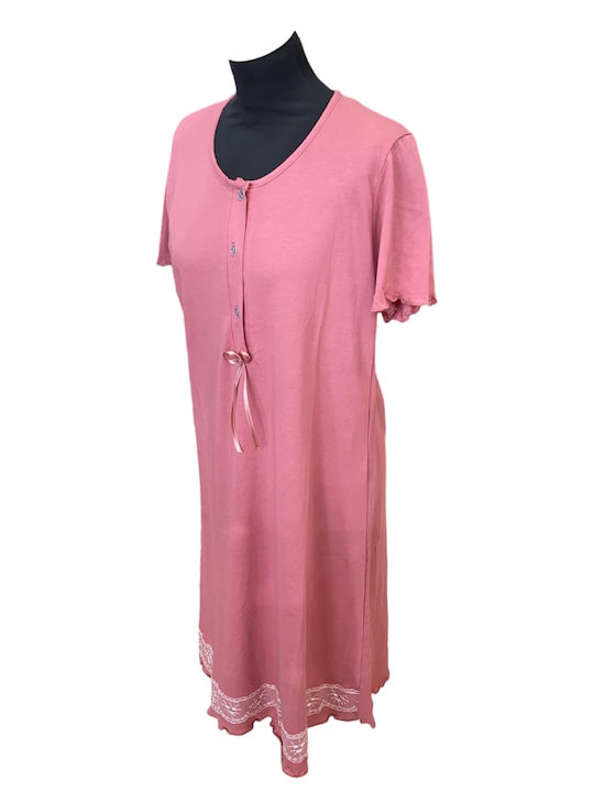 Nina Club Sommerliches Damen-Nachthemd Rosa Nina Club Sommerliches Damen-Nachthemd Rosa