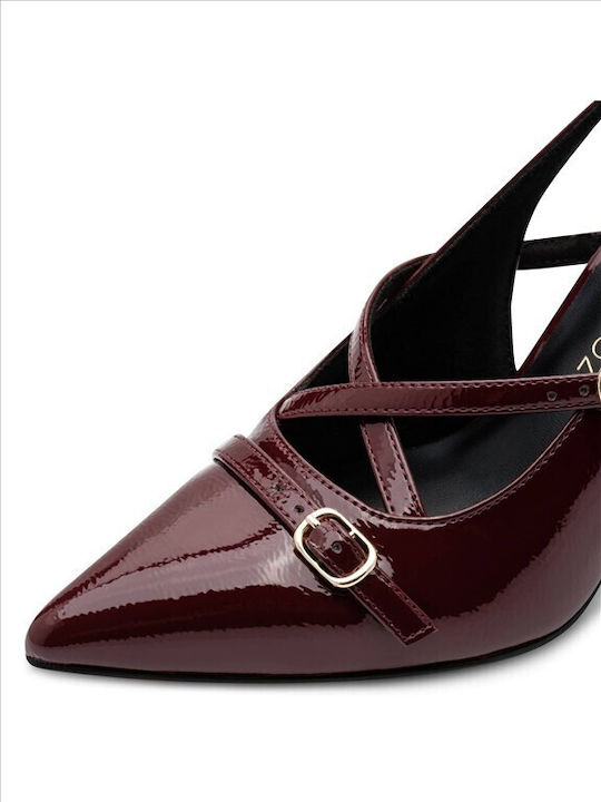 Burgundische Lackleder Pumps von