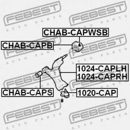 Febest Front Upper Left Control Arm Chevrolet Captiva 2010 Eu 96819161